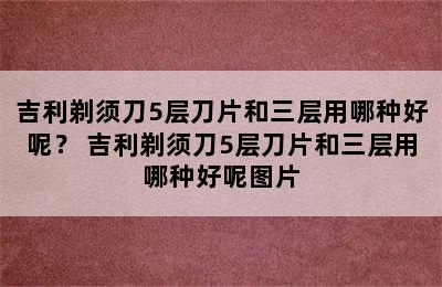 吉利剃须刀5层刀片和三层用哪种好呢？ 吉利剃须刀5层刀片和三层用哪种好呢图片